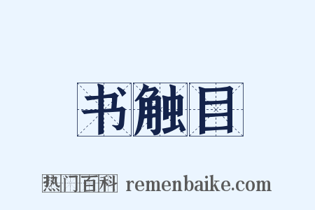 书触目是什么意思的图片